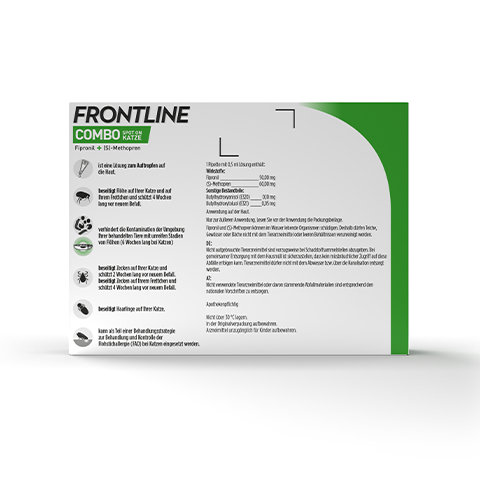 FRONTLINE COMBO Katze Rückseite